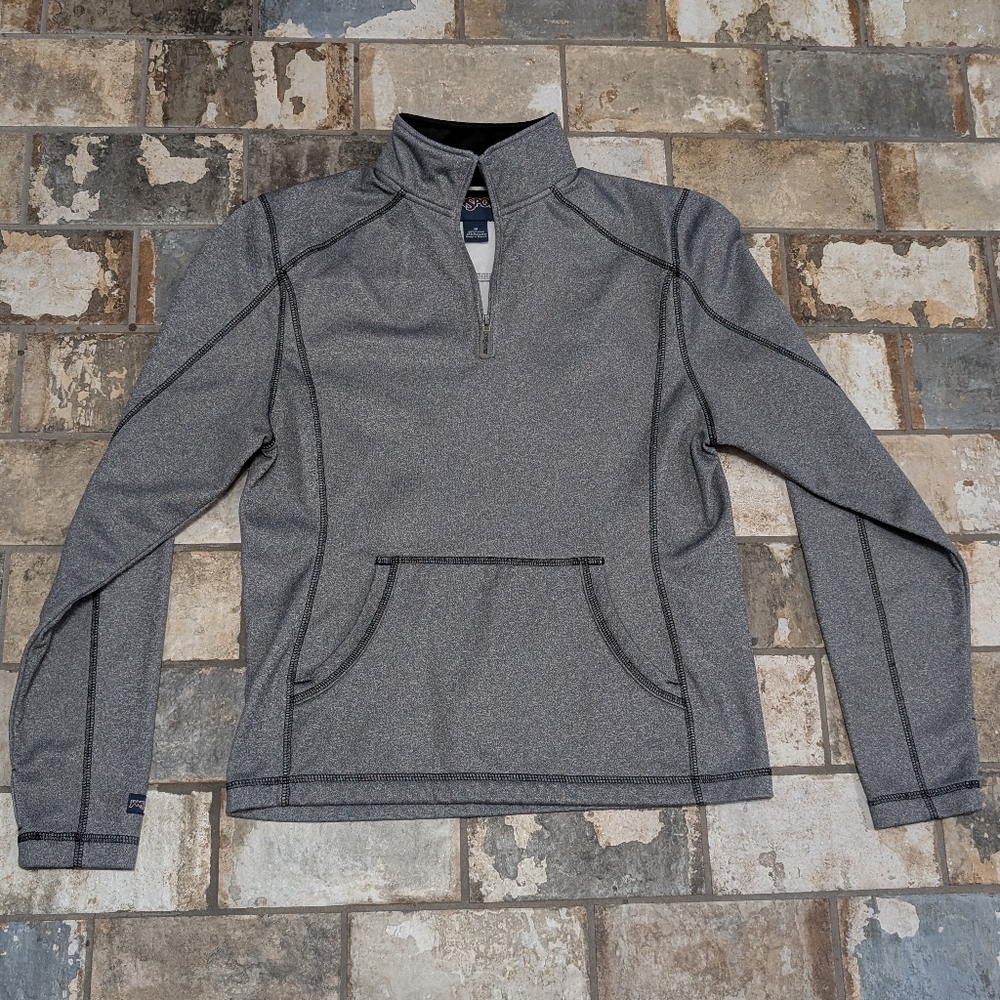 Jansport Women's Medium Gray Athletic Cotton Polyester Half Zip Pullover